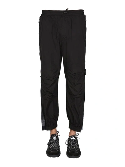 Dsquared2 Trousers With Logo Print In Black