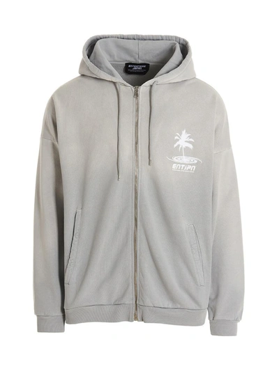 Enterprise Japan Logo Print Hoodie In Gray