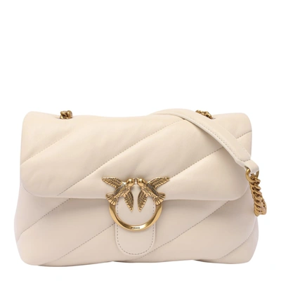 Pinko Shoulder Bag In Bianco Seta