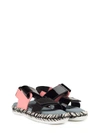 MARNI JUTE AND PATENT-LEATHER WEDGE-SANDALS,6527779