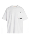Incotex Red X Facetasm Logo Printed T-shirt In White