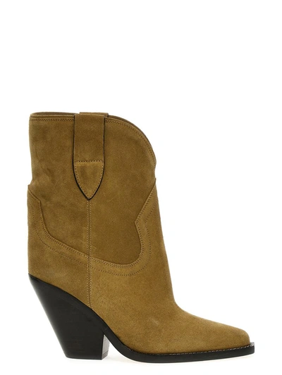 Isabel Marant Dahope Boots, Ankle Boots Gray In Beige