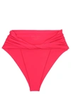 Magda Butrym Twisted High-rise Bikini Bottoms In Fuchsia