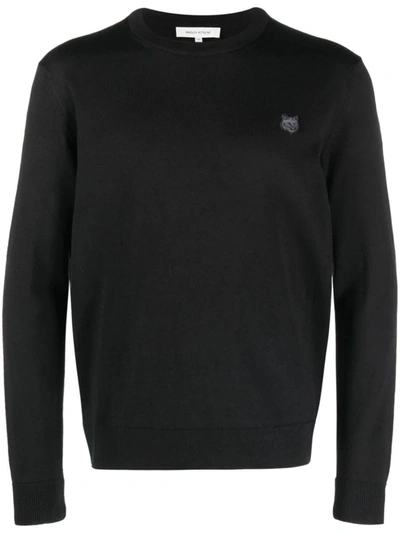 Maison Kitsuné Sweatshirt With Application In Black