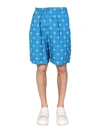 Marni All-over Floral-print Bermuda Shorts In Blue