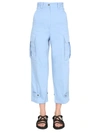 Msgm Cargo Pants In Blue