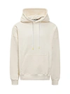 Msgm Hooded Sweater Front Pocket In White