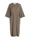 Nude Beige Knit Long Dress In Beige