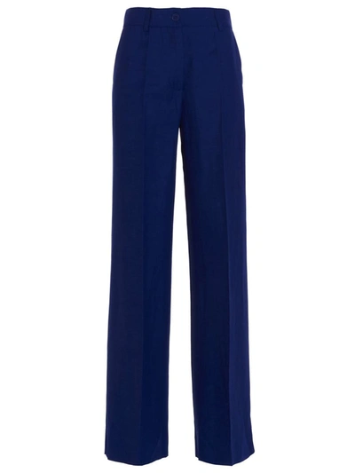 P.a.r.o.s.h Loose Leg Trousers In Blue