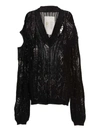 Ramael Oversize Black Perforated Mesh In Black