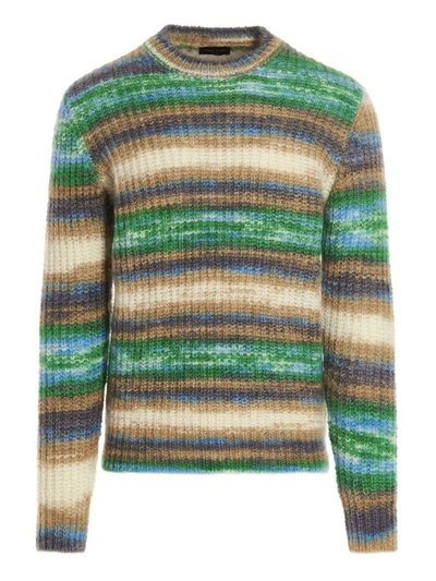 Roberto Collina Patterned Sweater In Multicolor