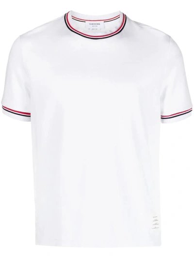 THOM BROWNE THOM BROWNE CREW-NECK T-SHIRT WITH APPLICATION