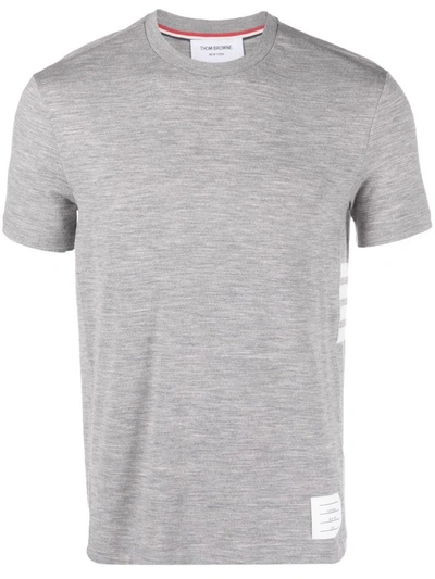 THOM BROWNE THOM BROWNE T-SHIRT WITH APPLICATION
