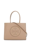 Tory Burch Logo-patch Mini Bag In Beige