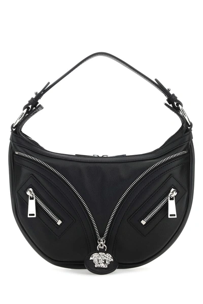 Versace Handbags. In Blackpalladium