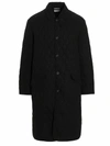 Vtmnts 'quilted Texture Flap Pocket Coat' In Black