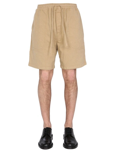 Ymc You Must Create Ymc Paisley Jacquard Shorts In Beige