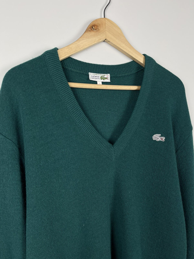 Pre-owned Cashmere Wool X Lacoste Vintage Lacoste Wool Sweater Jumper In Green