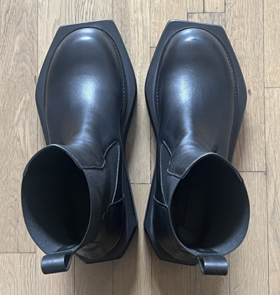 Pre-owned Rick Owens Beatle Turbo Cyclops Boots In Black