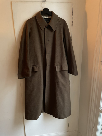 Pre-owned Comme Des Garcons X Junya Watanabe 1998 Long Wool Coat In Brown