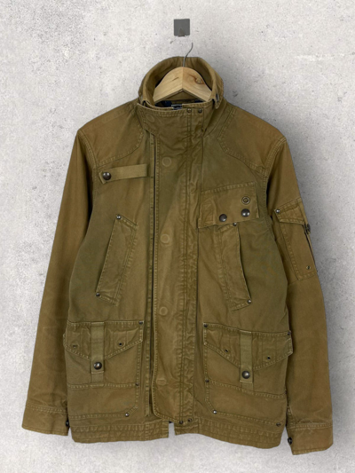Pre-owned Military X Polo Ralph Lauren Vintage Polo Ralph Laurent M-65 Military Jacket In Brown