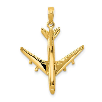 Pre-owned Bijou 14k 3-d Jet Pendant D1222 In Yellow