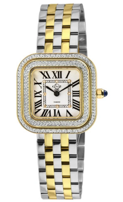 Pre-owned Gv2 By Gevril Women's 12133b Bellagio Swiss Mvmnt Diamond Two-tone Steel Watch