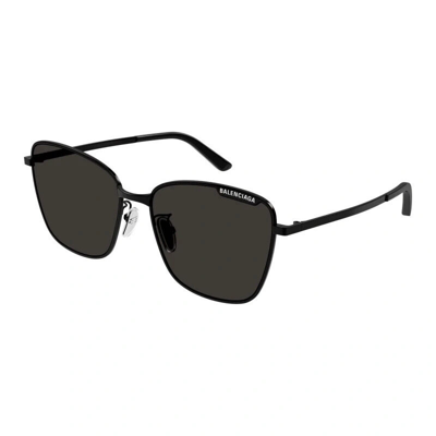 Pre-owned Balenciaga Butterfly Sunglasses Bb0279sa-001-59 Black Frame Grey Lenses In Gray