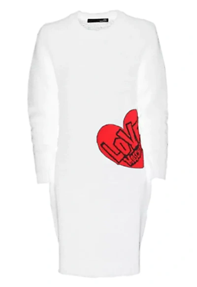 Pre-owned Moschino Love  White Wool Dress