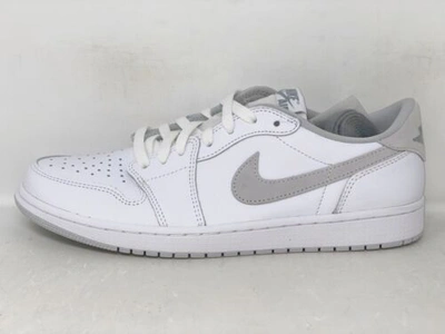 Pre-owned Jordan Air  1 Low Og 'neutral Gray' White Sneakers, Size 11 Bnib Cz0790-100