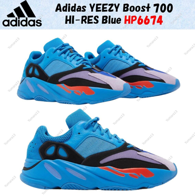 Pre-owned Adidas Originals Adidas Yeezy Boost 700 Hi-res Blue Hp6674 Men's Us 4-14 Brand