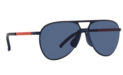 Pre-owned Prada Sport Ps51xs-06s07l-59 Dark Blue Sunglasses
