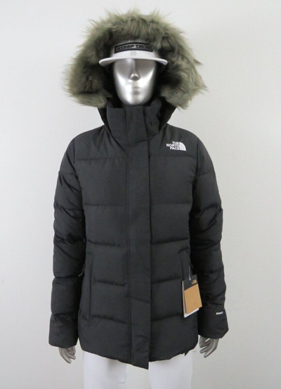 Pre-owned The North Face Womens  Tnf Gotham Jacket Hooded 550-down Winter Jacket - Black In Tnf Black / Tnf White Logo