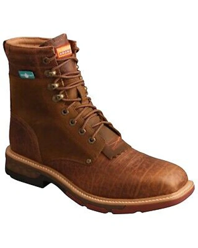 Pre-owned Twisted X Men's Cellstretch Waterproof Work Boot - Alloy Toe Brown 14 D