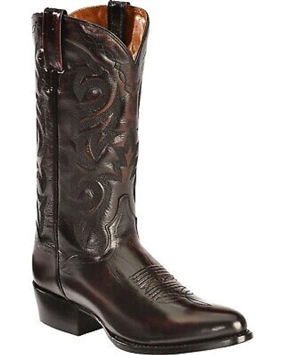 Pre-owned Dan Post Men's Mignon Western Boot - Medium Toe Black Cherry 13 D