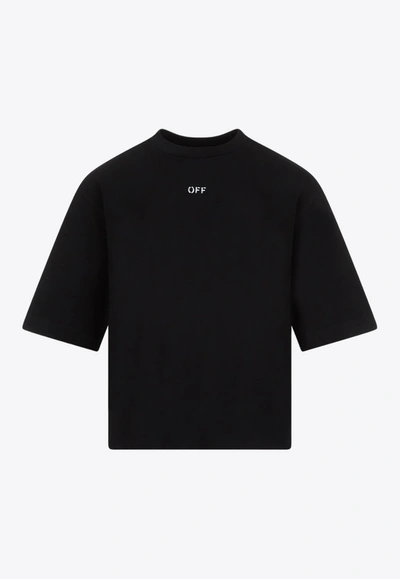 Off-white Arrow Stitch Short-sleeved T-shirt In Black