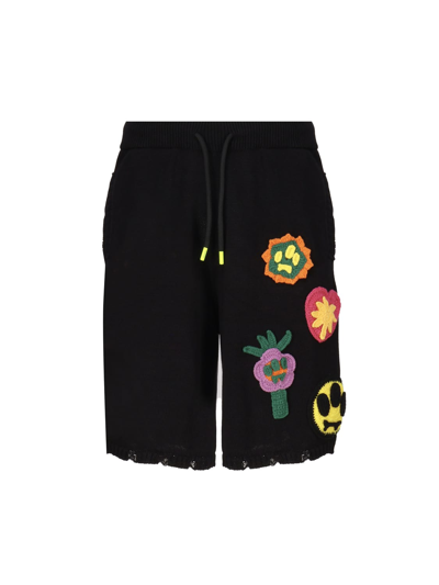 Barrow Bermuda Shorts With Patches In Nero