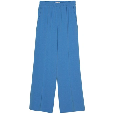 Alberto Biani Pressed-crease Wide-leg Trousers In Blue
