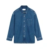 Ami Alexandre Mattiussi Oversized Ami De Coeur Overshirt Blue Unisex In Blue