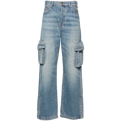 Amiri Mid-rise Wide-leg Jeans In Blue