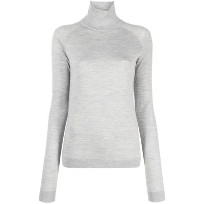Armarium Wool And Cashmere Blend High Neck Sweater In Gray