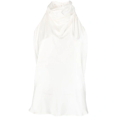 Armarium Camille Silk Halter Top In White