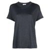 Brunello Cucinelli Faux Layering T-shirt Dark Grey In Blue