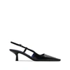 Burberry Chisel 50mm Slingback Pumps In Black
