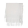 Giorgio Armani Embroidered-logo Frayed Scarf In Grey