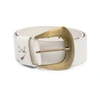 Inan Metallic-tip Leather Belt In Neutrals