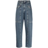 Isabel Marant Belt Ring Denim Trousers In Blue
