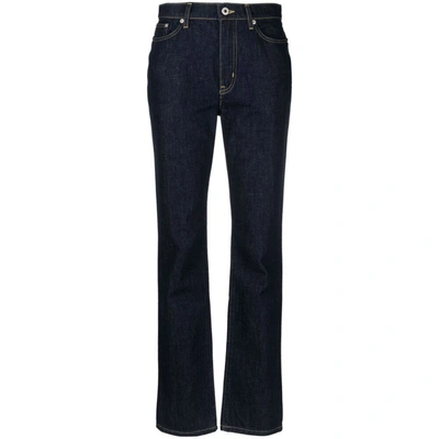 Kenzo Baraslim Fit Jeans Ink Female In Rinse Blue Denim