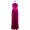 L'idée Pleated Halterneck Dress In Purple