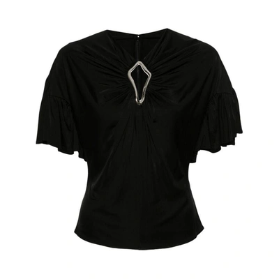 Lanvin Eyelet Cut-out Top In Black